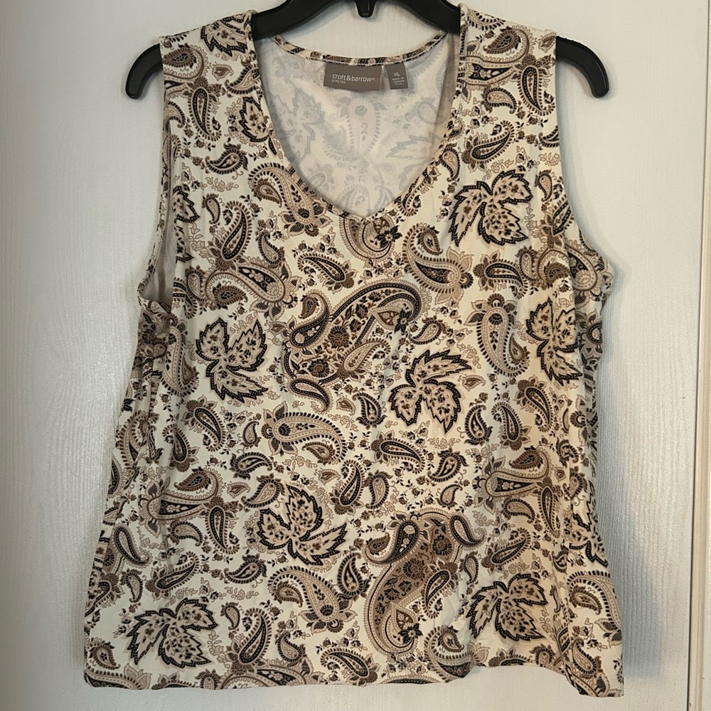 Women’s Croft & Barrow Sleeveless Blouse XL